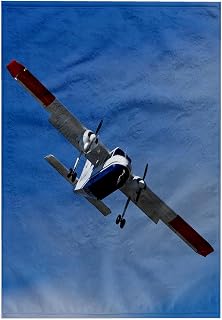 3dRose 15x22 Hand Towel - Light Tourist Plane Landing at Queenstown Airport, Otago, New Zealand Aircraft
