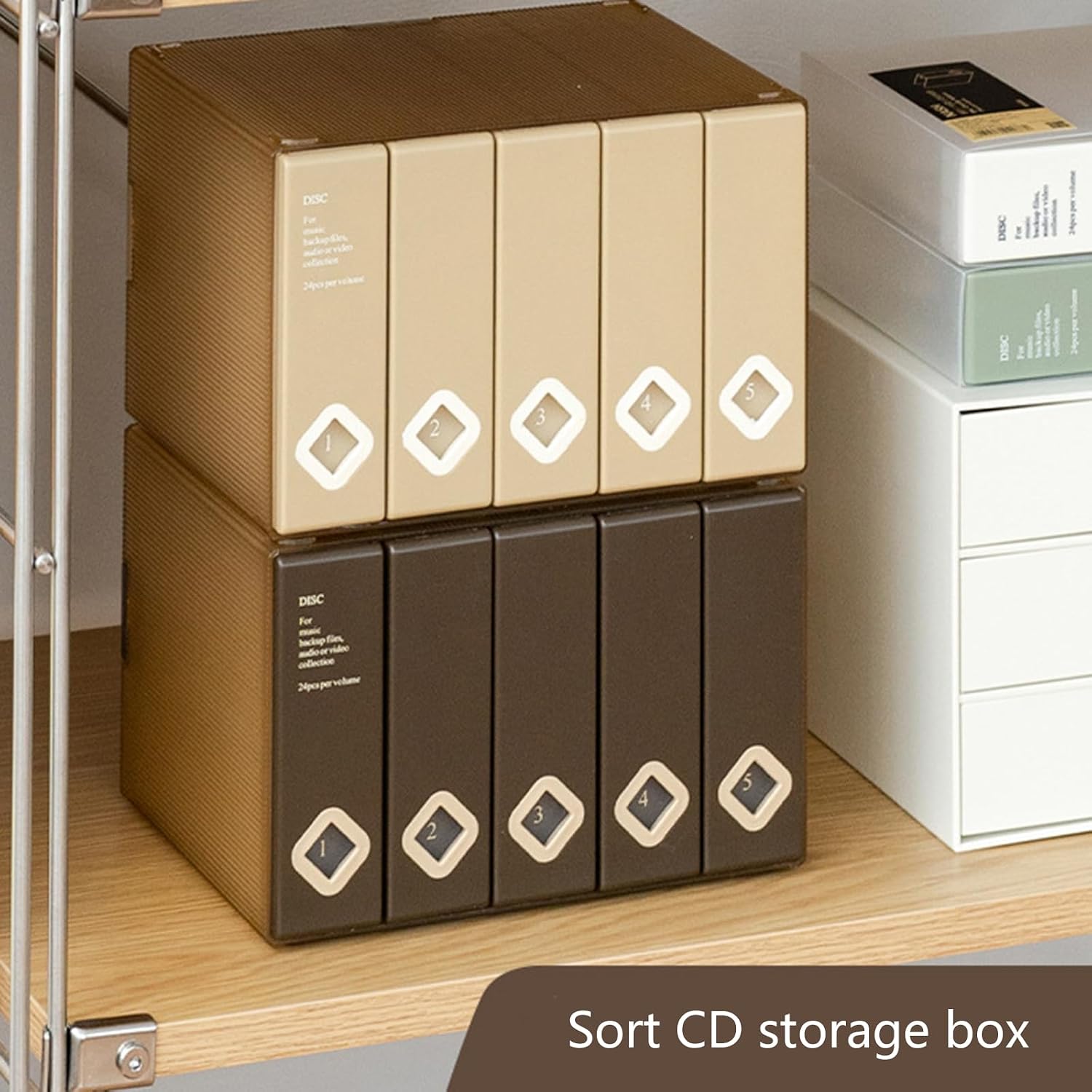 CDs Storage Container CDs Case Storage Box Case Holder Organizers for Music Enthusiasts Multifunctional Organizers Box Container image 5