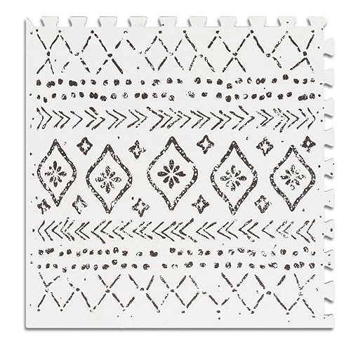 Miniatura 8 de Lillefolk Tapete de juego para bebé para el suelo, bohemio, de 6 x 6 pies, suave, no tóxico, azulejos de espuma EVA de alta calidad para el tiempo