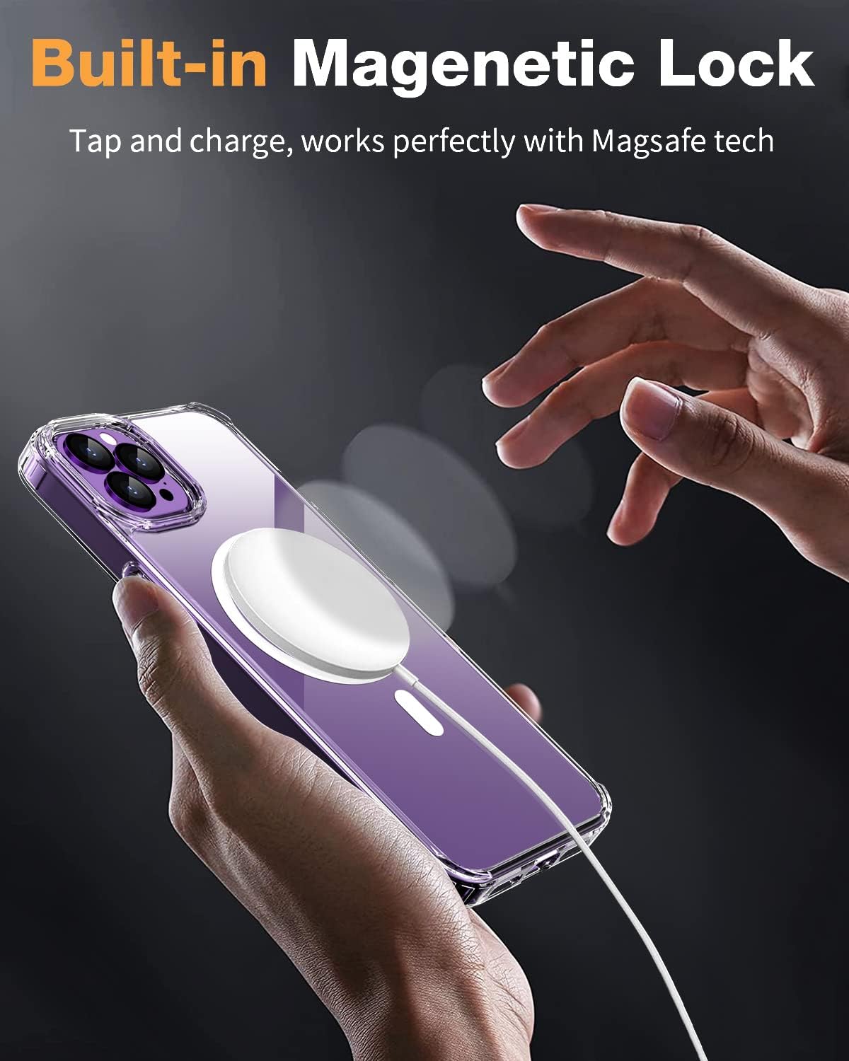 AICase Clear Magnetic Case for iPhone 14 Pro Max Magsafe Phone Cover with MagSafe Accessories Kickstand [Not Yellowing] Transparent Slim Shockproof Protective Phone Cover 14 Pro Max 6.7 inch 2022