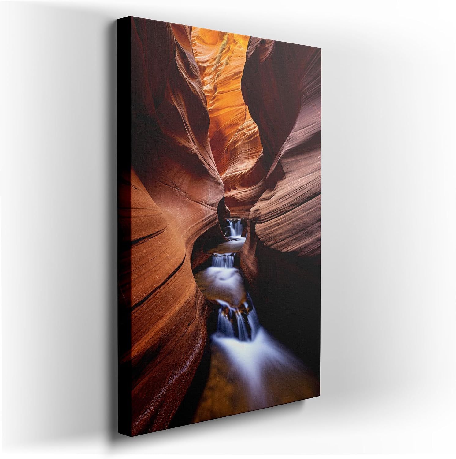 Canvas for Living room. Whispers of Light in the Slot Canyon Oasis, 27 x 18 inch Canvas Wall Art - Modern Home Decor