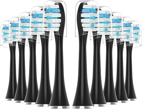 Replacement Toothbrush Heads 10 Pack Compatible with AquaSonic