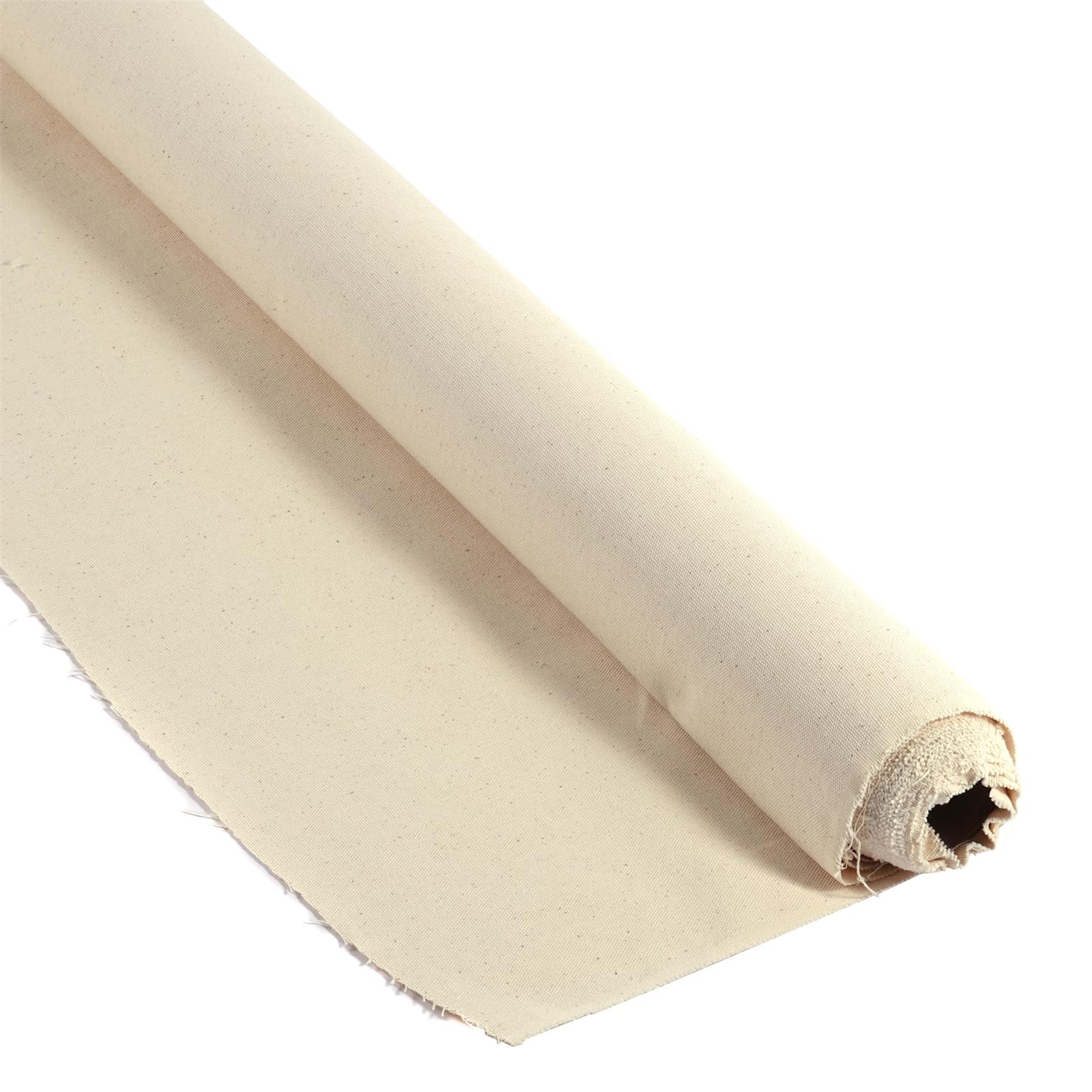 ARTIKUM Tela su Rotolo Senza Primer | 1,6 x 5m, 100% Cotone, 280 g/m², antistrappo | Tela verniciante per la Copertura dei telai delle barelle | Tessuto Grezzo, Non trattata
