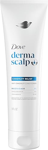 Dove Derma Scalp Dandruff Relief Conditioner 1 ct with Salicylic Acid, Lamellar Serum and Niacinamide for Removing Flakes & Boosting Hair Resilience 9 fl oz
