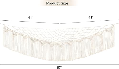 Miniatura 6 de Mkono Hamaca de animales de peluche, organizador de almacenamiento de juguetes de macramé con borlas, estilo bohemio, para colgar, red de animales,