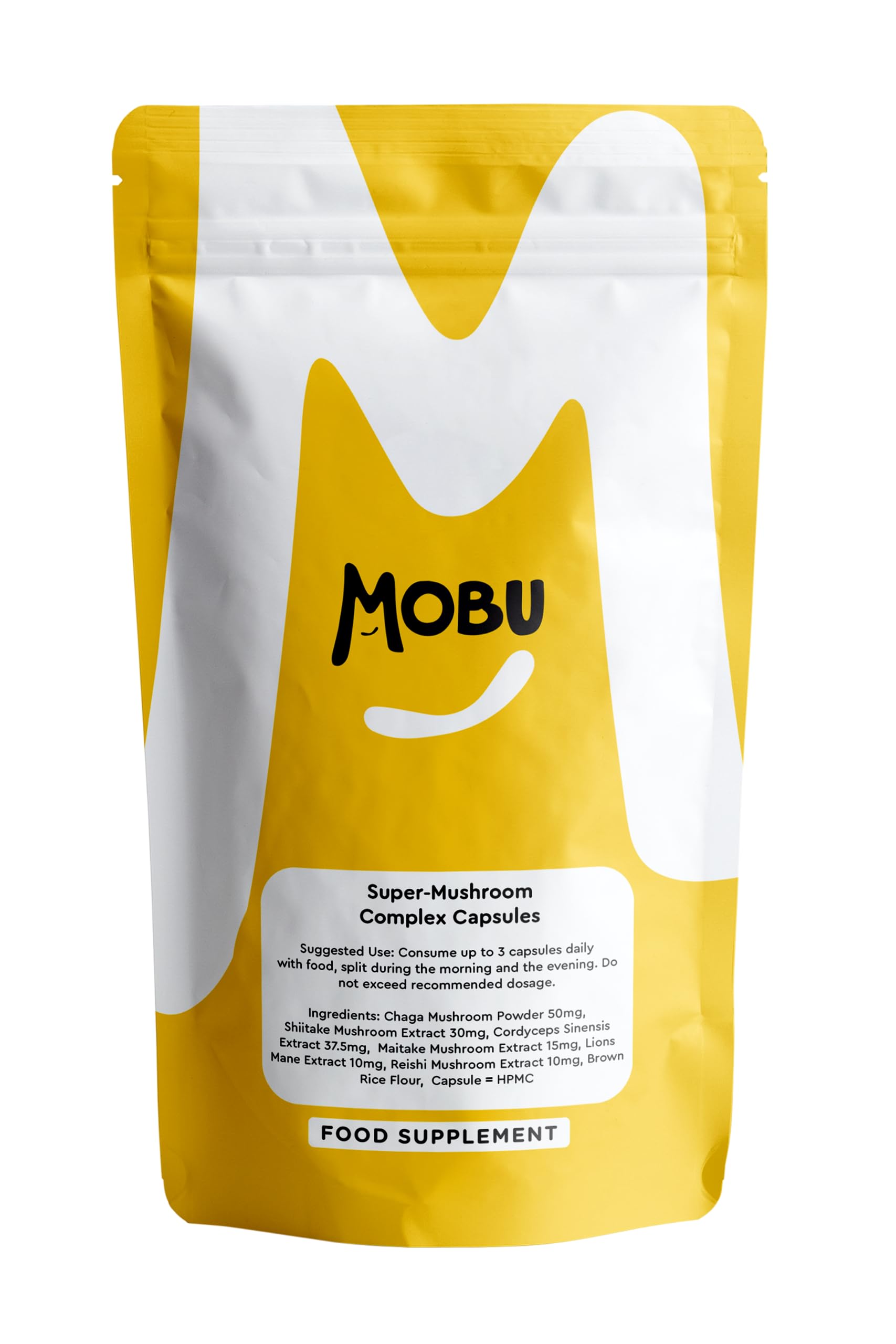 Super Mushroom Complex 120 Vegan Capsules - Supports Immune System - Lion’s Mane and Mushroom Blend (Chaga, Shiitake, Maitake, Cordyceps & Reishi) - Premium Quality Mushroom Supplement - MOBU