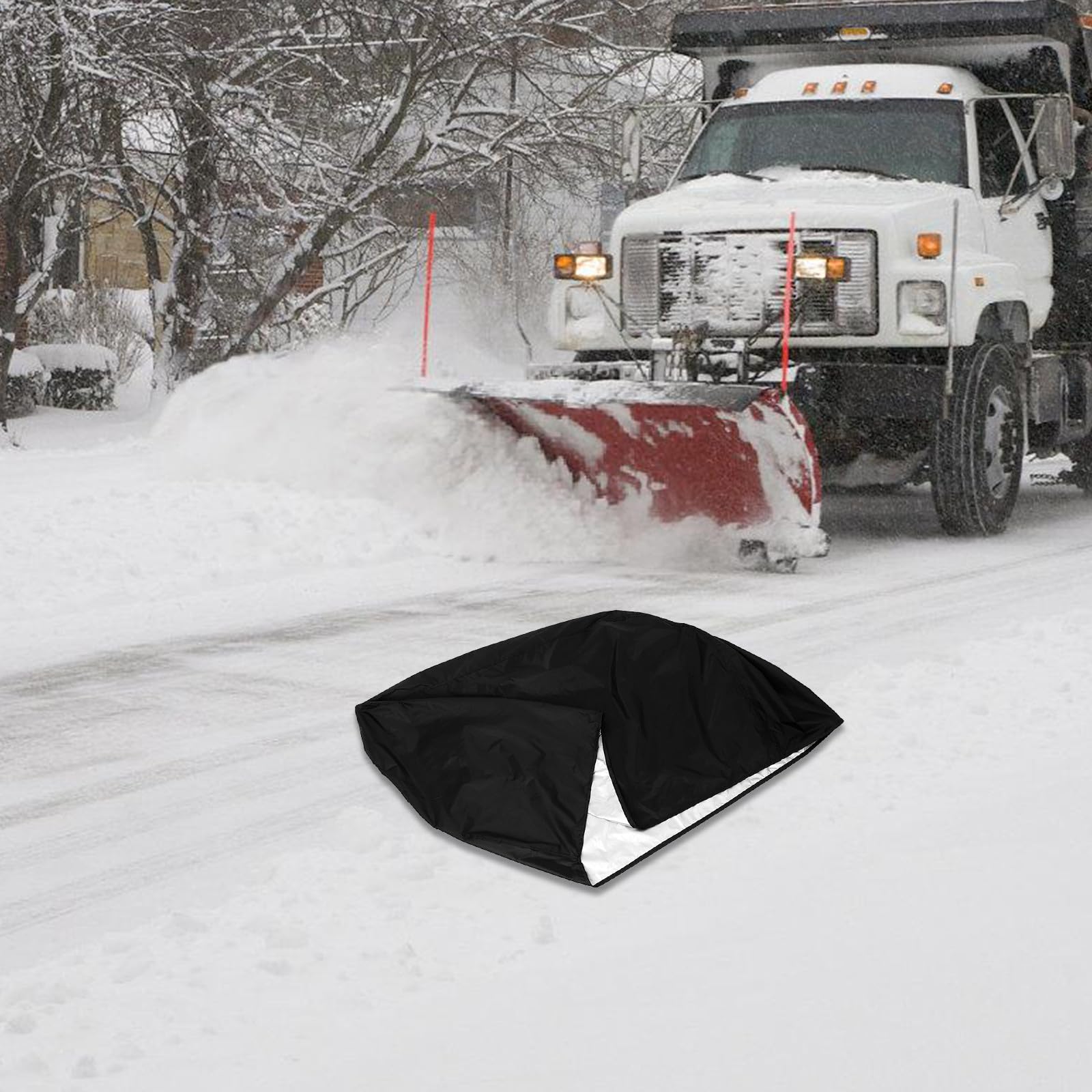Copertura Protettiva per Macchina Sgombra Neve, Poliestere Nero