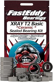 FastEddy Bearings Compatible with XRAY T2 Basic Ceramic Rubber Sealed Bearing Kit