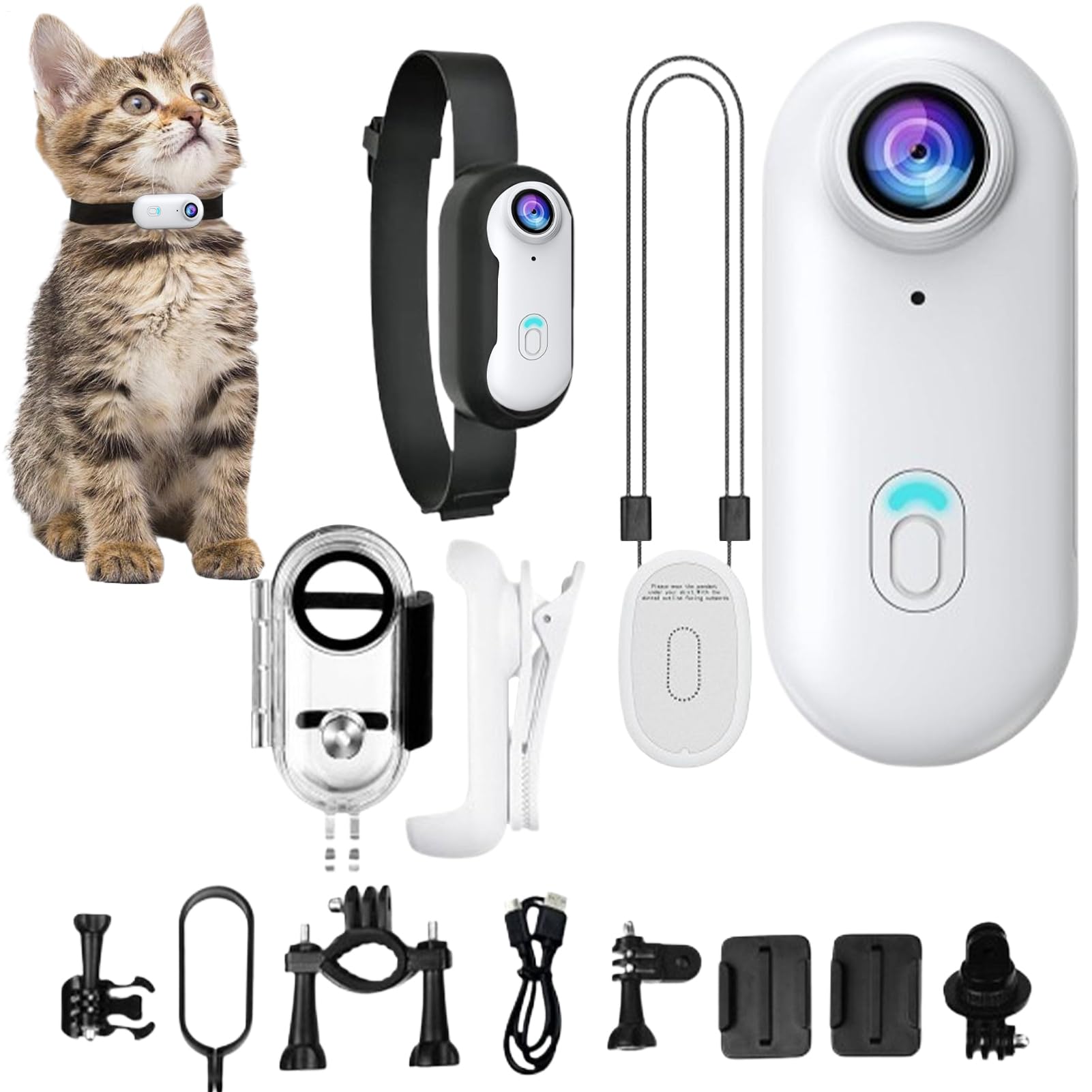 Cámara Pulgar Pequeña Portátil Impermeable Vestible | Cámara Pequeña Para Vlogging Deportes Aire Viajes Bici Ciclismo Montar Correr Senderismo Gimnasio Mascotas Senderismo Montar