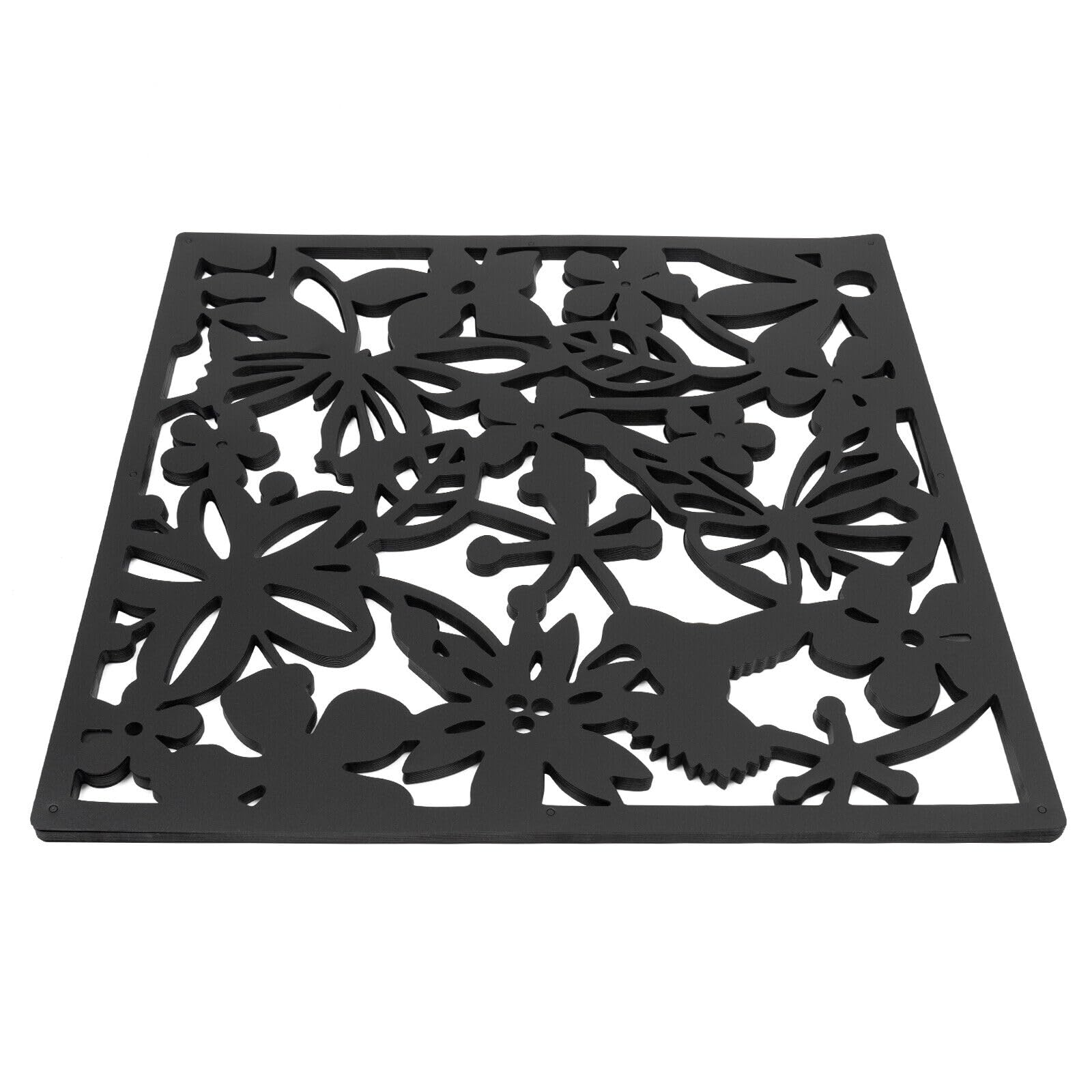 Set di 12 pannelli da parete neri da appendere, decorazione moderna per la casa, 40 x 40 cm, elegante decorazione da parete per soggiorno e ufficio, pannelli espositivi versatili per qualsiasi spazio