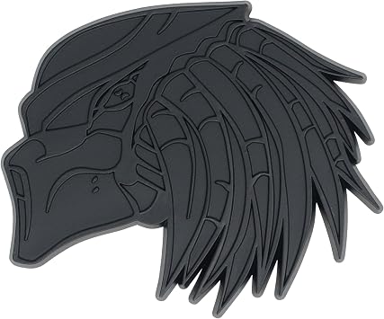 Predator Emblem, Custom Car Badge 3D Decal Sticker, Durable Weatherproof Exterior Trunk Hood Fender, Car Truck SUV Left Facing Black