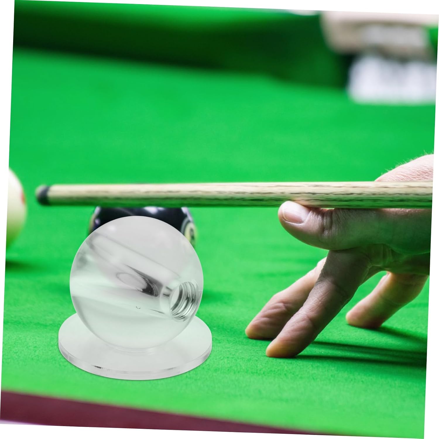 WOONEKY Transparent Snooker Training Ball with Hole Cue Stroke Correction Accuracy Enhancement Durable Practice Skill Levels for Billiards Technique Improvement