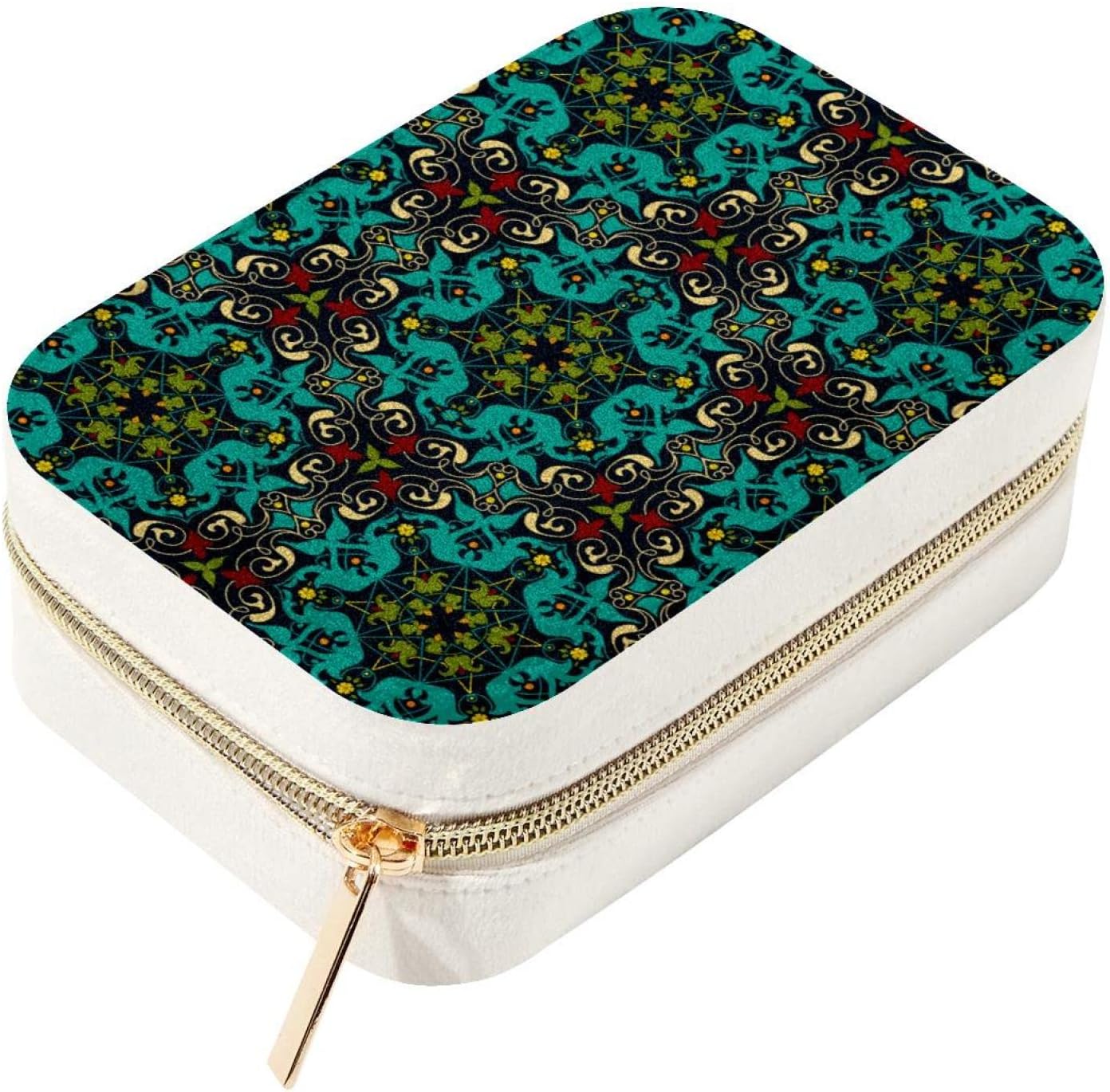 Amazon.com: Mandala Green Psychedelic Travel Jewelry Box Small ...