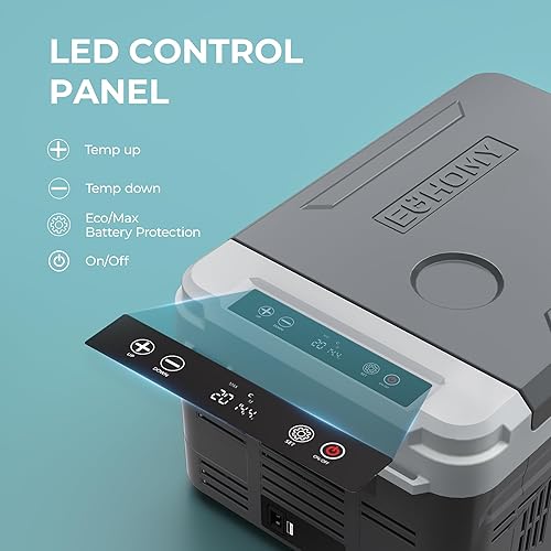 Miniatura 9 de EUHOMY Refrigerador de 12 voltios, compresor eléctrico de 12 cuartos (10L) con control de aplicación, refrigerador de automóvil de 1224 V CC y