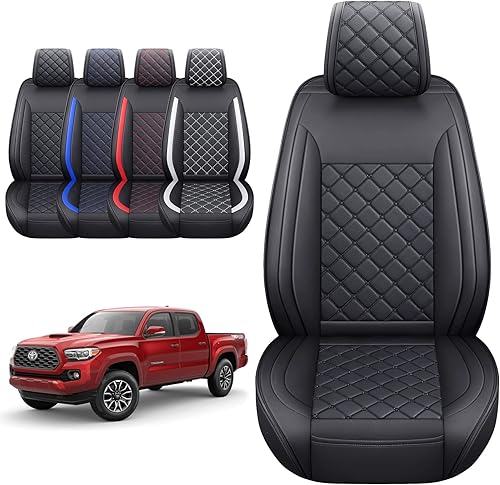 Tomatoman Tacoma - Fundas de asiento personalizadas para Truck Sport Gen SR Extended Pro Off-Road Pickup V6 2005-2024, cojines impermeables de piel