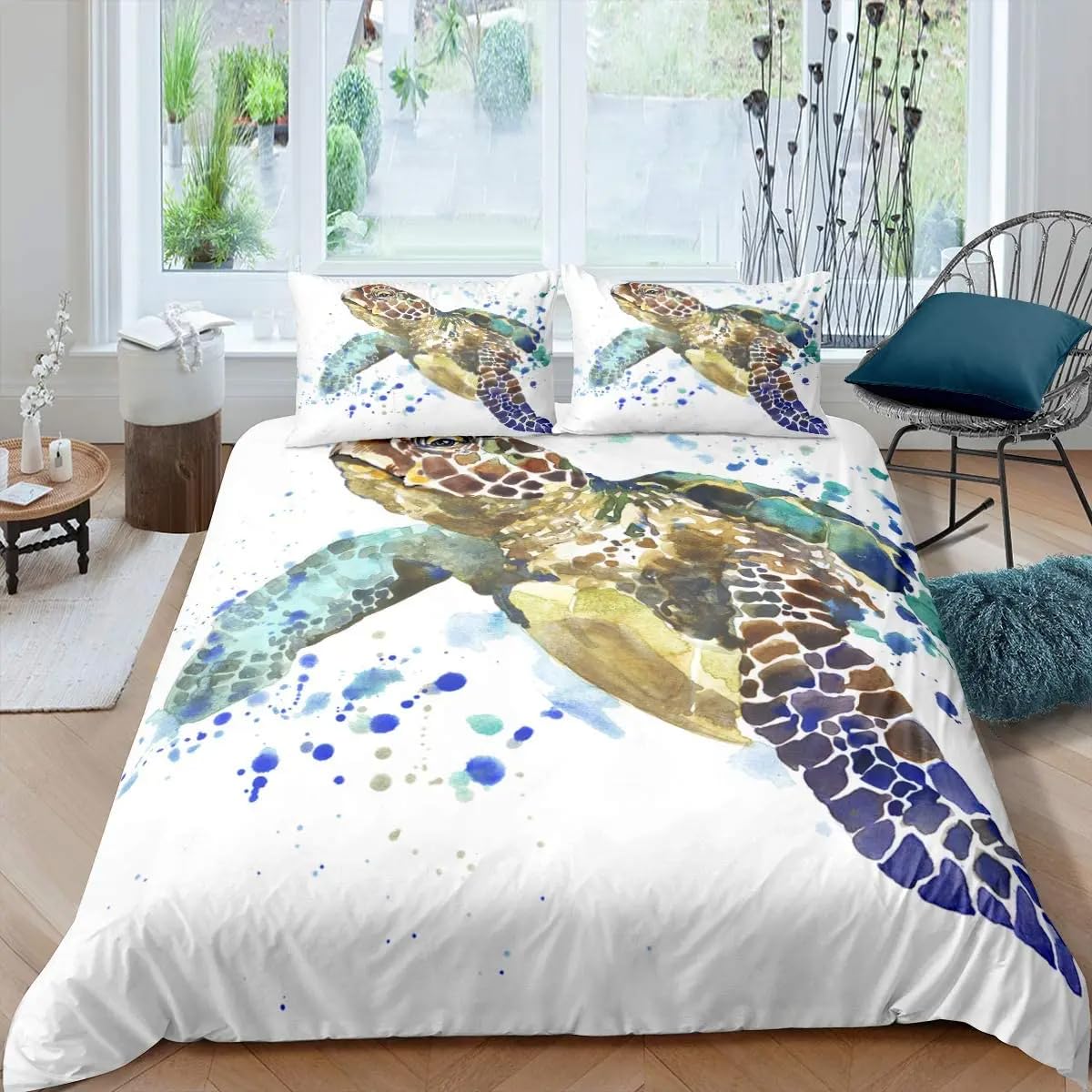 Housse de couette adulte tortue avec zip pour en finir avec les boutons