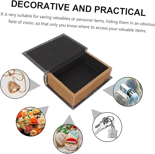 Miniatura 9 de TEHAUX Caja de almacenamiento de la Biblia, caja de almacenamiento de diccionario, alcancía secreta, libros decorativos, libro de diversión, libros