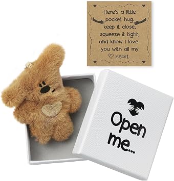 Long Distance Gift Pocket Bear Open Me Matchbox Gift for Lover Her/His Gift Perfect Souvenir Gift Light Brown