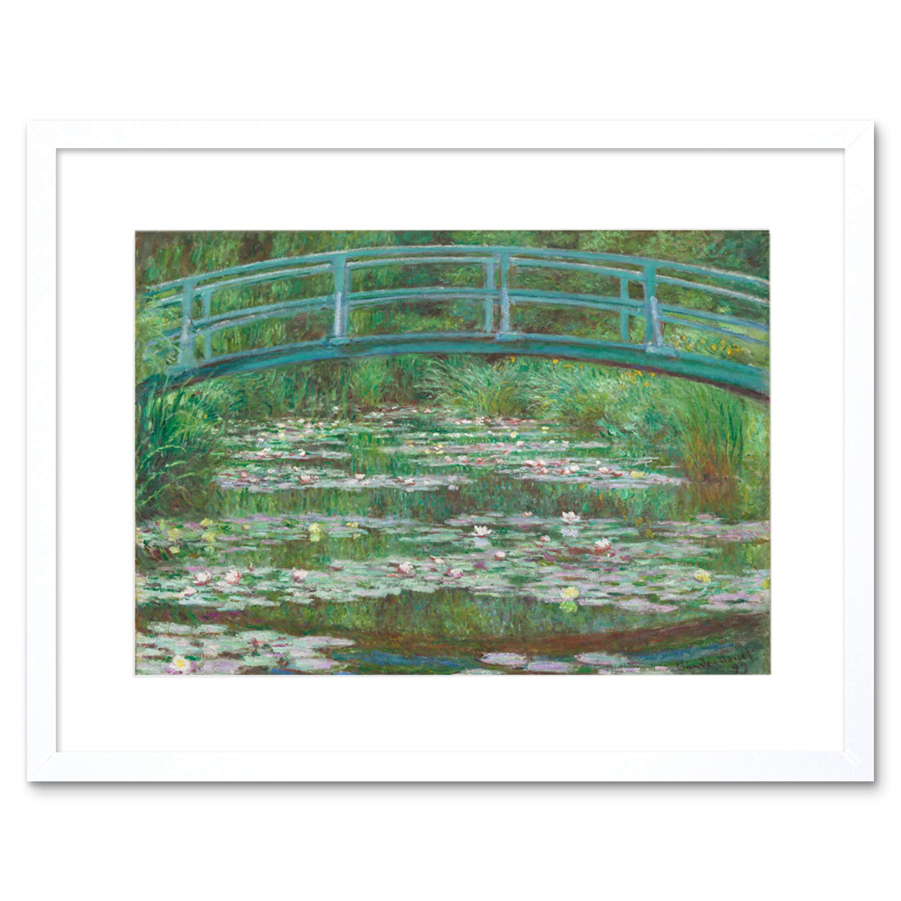 Wee Blue Coo Claude Monet Japanese Footbridge Art Picture Framed Wall Art Print