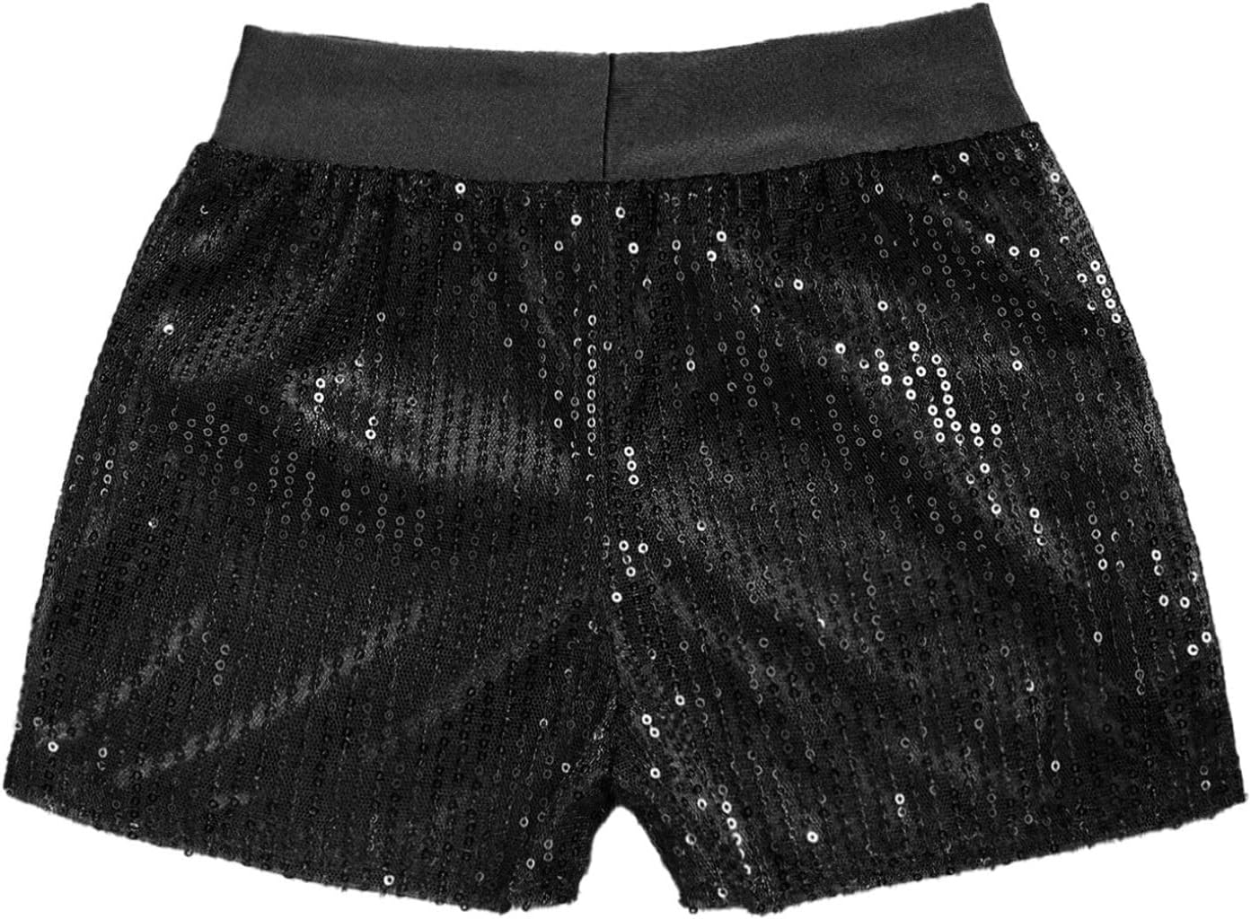 Oyolan Kids Girls Shiny Sequins Dance Shorts Stage Performance Booty Boy-Cut Gymnastic Sports Hot Pants