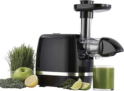 Cold Press 365 Compact Masticating Horizontal Juicer, 150W Low-Speed 3-Stage