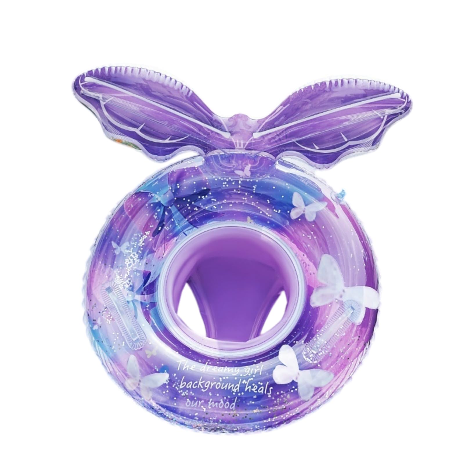 Baby Pool Float, Cute Cartoon Kids Floating Rings with UV Sunshade Canopy, Boys and Girls PVC Adjustable Float Trainer for Babies and Kids, for 6-36 Months