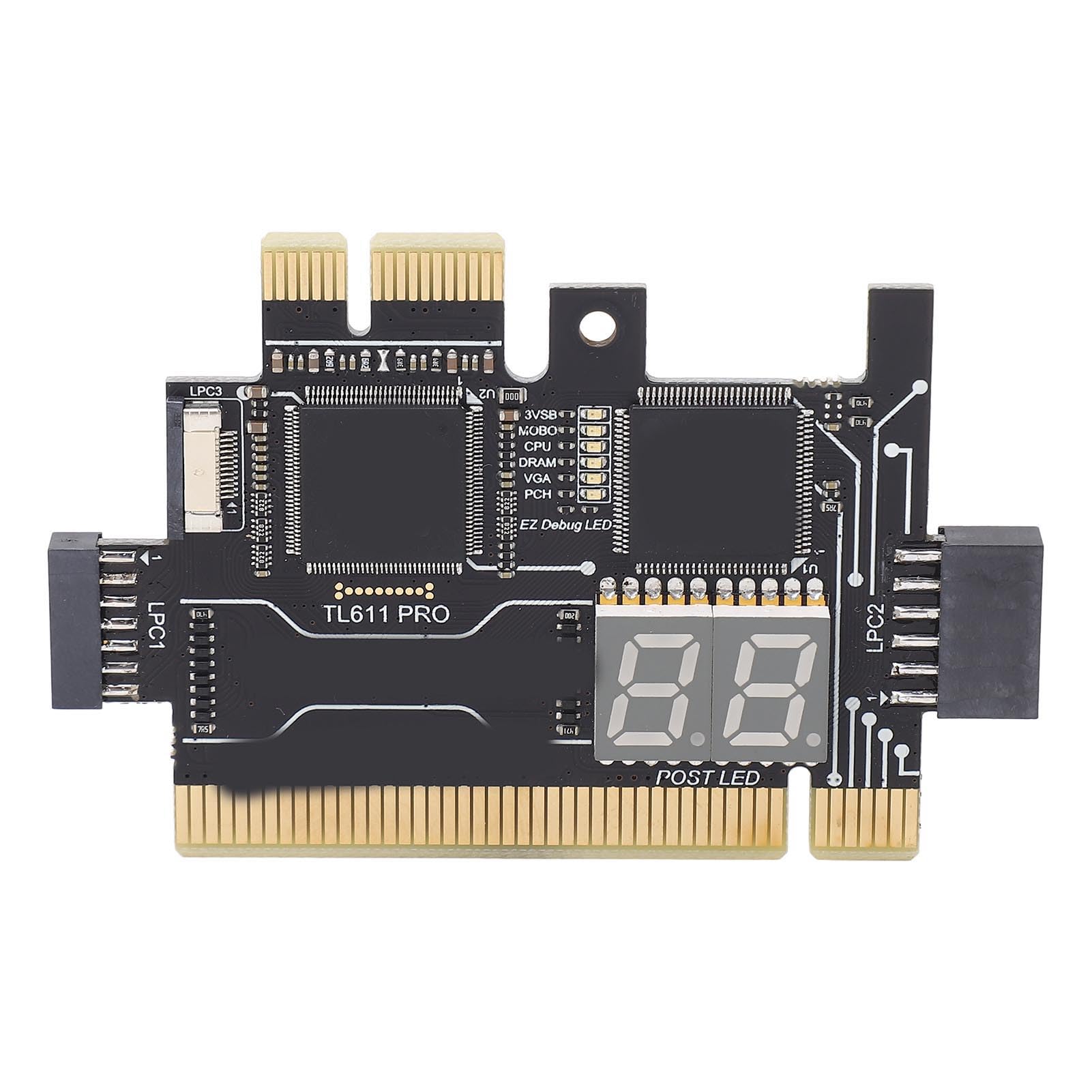 TL611 Pro Motherboard Diagnostic Card with,4 in 1 Diagnostic Card Computer Motherboard Detection Accessories, Supports PCI E, LPC, and Multipurpose Debug Card