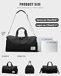 Gym Sac àuffle imperméable en cuir Grand Sacs de sport Voyage Sacs à jeun avec chaussures Compartiment Sac humide Weekender Overnight Bag Hommes Femmes