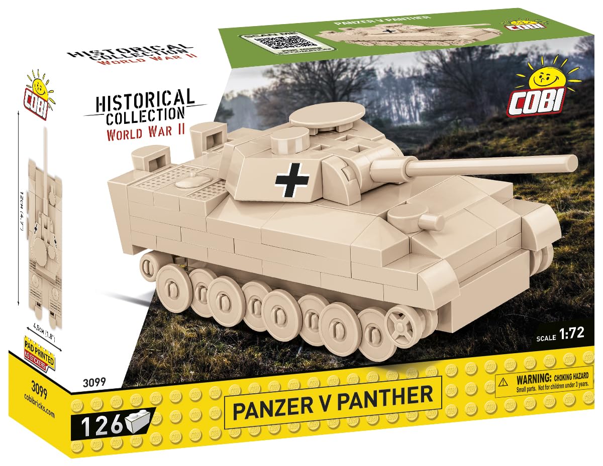 Cobi II WW Panzer V Panther Ausf. G Pudel, 1:28, 1133 k, 2 f - Seconda guerra mondiale