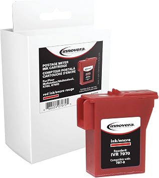 Innovera 7970 880 Page-Yield Remanufactured Cartridge with 797-0 Postage Meter, Red