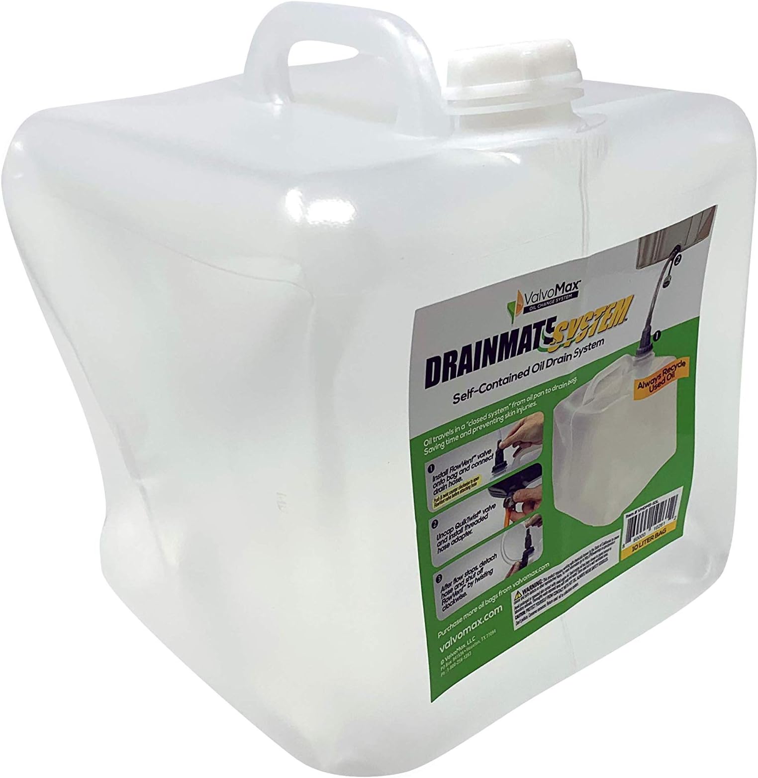 ValvoMax Collapsible Oil Drain Bag - 10 Liter