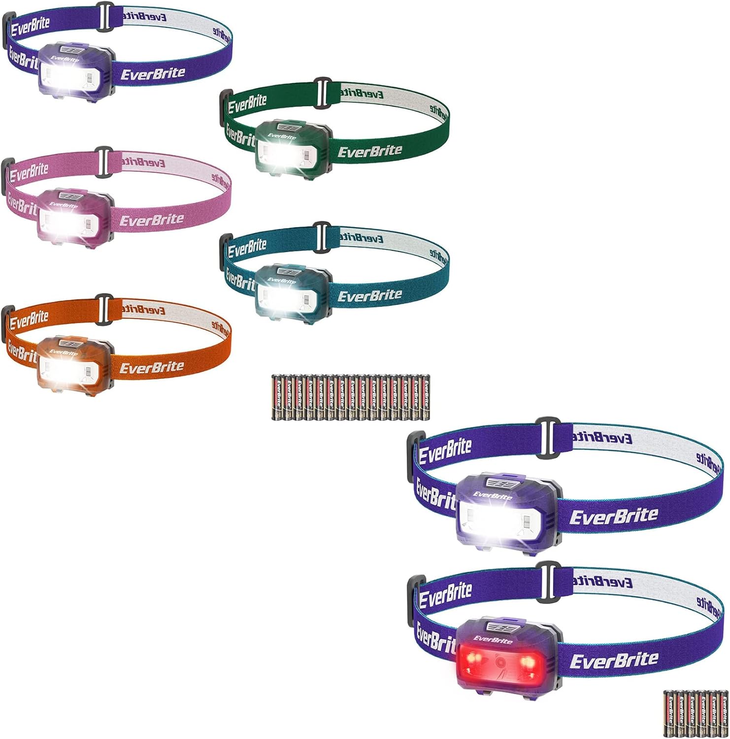 EverBrite 7-Pack LED Headlamp with 21 AAA Batteries