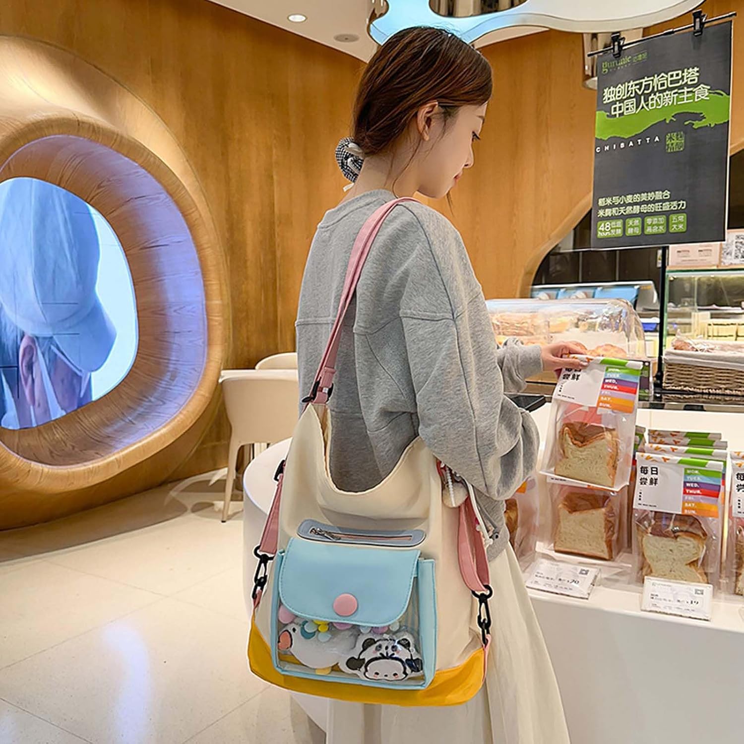 y2k itabag Shoulder Bag Kawaii Tote Bag for Women Multi functional Backpack