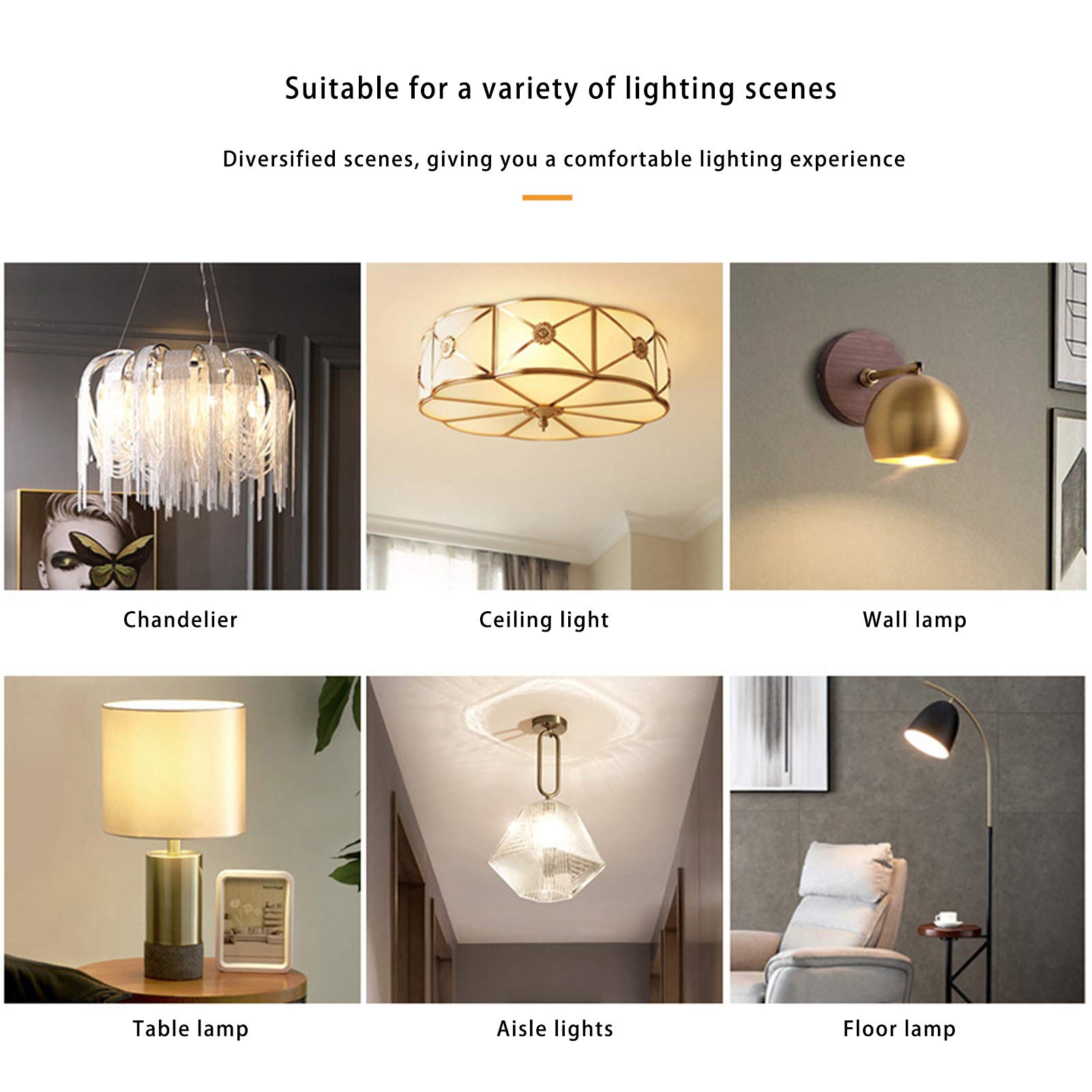 Confezione 4 lampadine a candelabro LED E14, lampadine a candela in mais a forma siluro 12 W, lampadina decorativa ad alta luminosità E14 con bocca a vite 1000 lm, 360 gradi; Angolo del fascio lumino