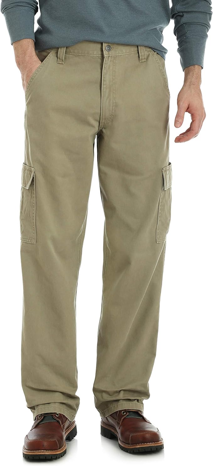 Wrangler Authentics Men's Twill Relaxed Fit Cargo Pant (Logan)