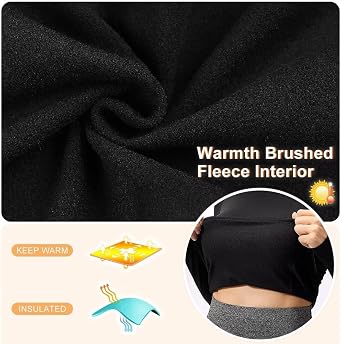 Women's Fleece Lined Thermal Long Sleeve Compression Shirts