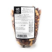 Jungle Cat Cacao - NC Peanuts + Belizean Cacao Nibs Snack Mix - 10oz - Seasoned With Sea Salt - Flame Roasted - Tossed in Organic Cocoa Butter - Healthy Nutrient Rich Snacks - Ten Percent Cacao Nibs Per Package - Simple Recipe With No Added Fats - No Sugar Added
