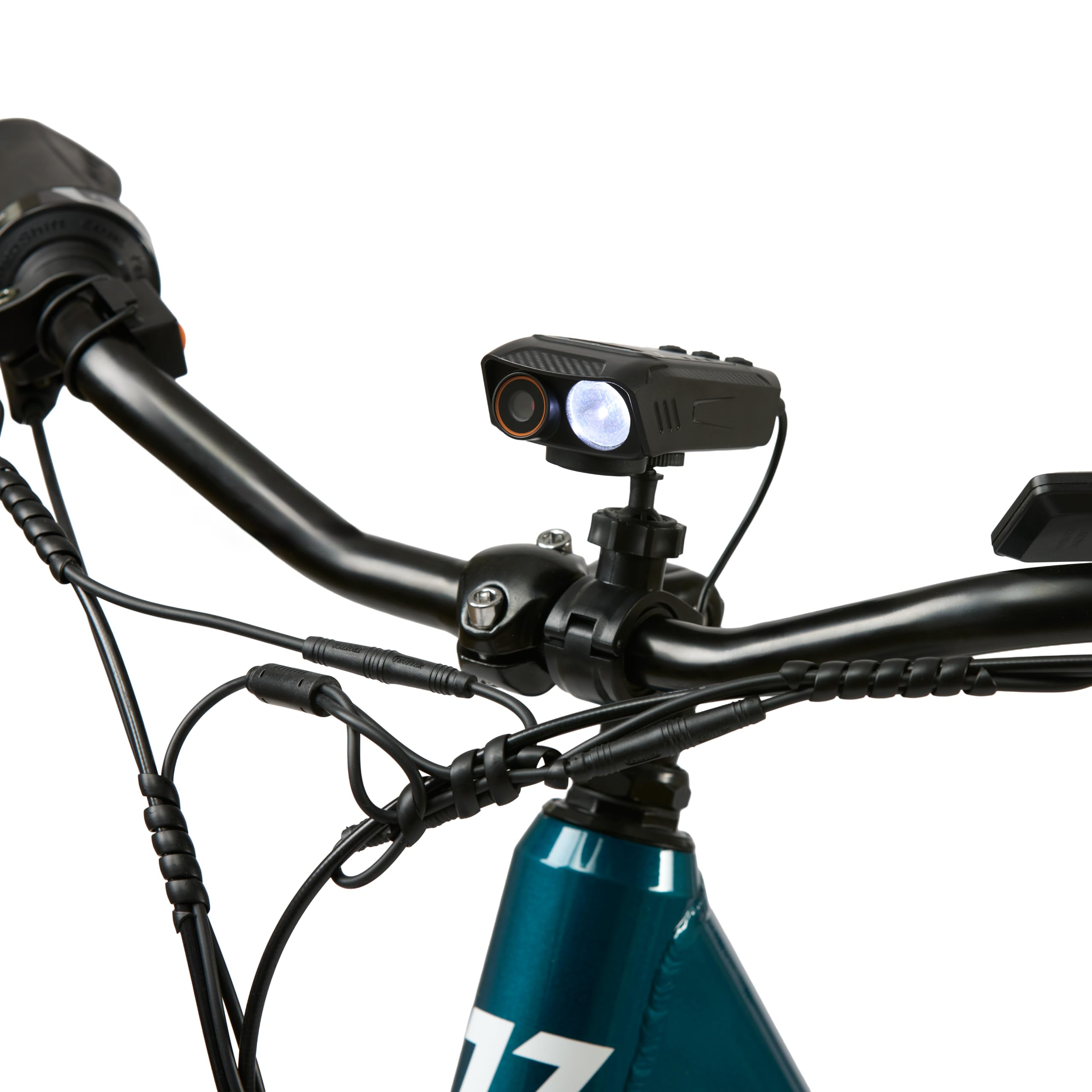 Nilox, Bike Cam 3 in 1, Action Cam Full HD con Risoluzione 1080P 30fps, Luce LED da 1000 lumen e Clacson con 5 suoni diversi, Batteria 2500 mAh, Memoria SD fino a 32 GB, Colore Nero