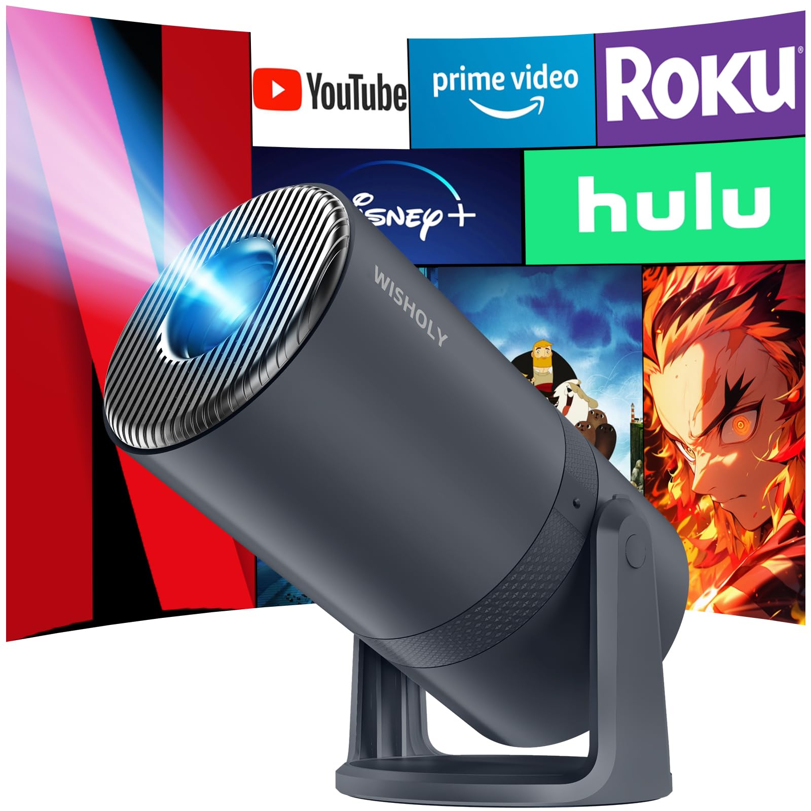 Amazon.co.jp: WISHOLY プロジェクター 家庭用【Android TV搭載
