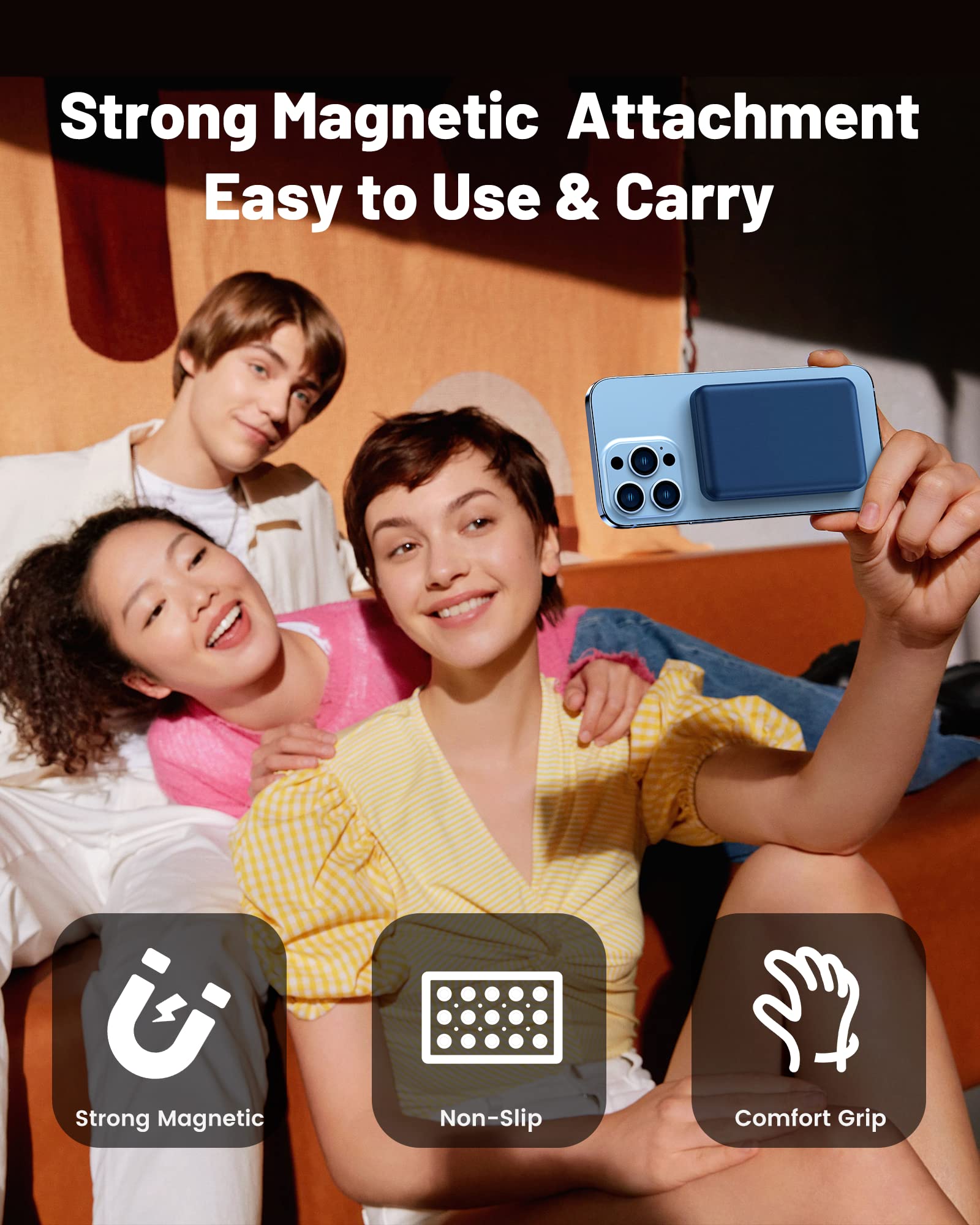 YAGOPAL Power Bank 10000mAh Caricatore Portatile Wireless Magnetico 22,5W PD Ricarica Rapida con Display LED e Cavo di Ricarica USB-C Batteria per iPhone 16/15/14/13/12/Mini/Pro/Pro Max