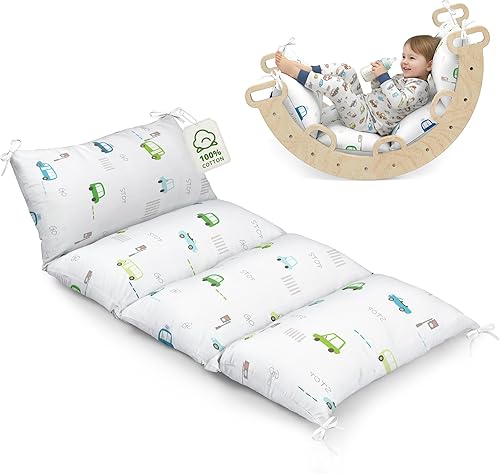 BlueWood Cojín para arco de escalada, almohada suave y antideslizante de filosofía Montessori para niños, cojín Pikler para leer, jugar, juegos,