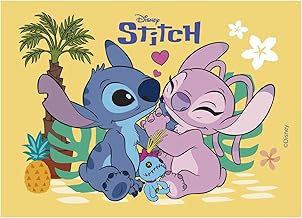 dekora - Children's Birthday Cake Topper - Stitch Cake Topper 21 x 8 cm - Rectangular Edible Paper Sheet for Gluten Free Cakes, Lactose Free - Suitable for Vegetarians