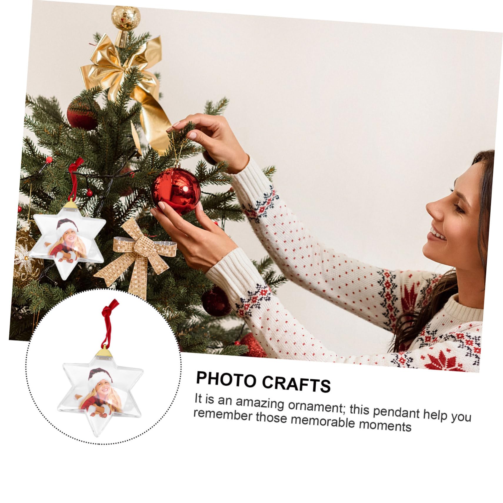 Zerodeko 18piezas Adornos Colgantes De Marco De Fotos Decoración De Fotos para Fiestas Bola De Transparente Accesorios para Escenas y Eventos