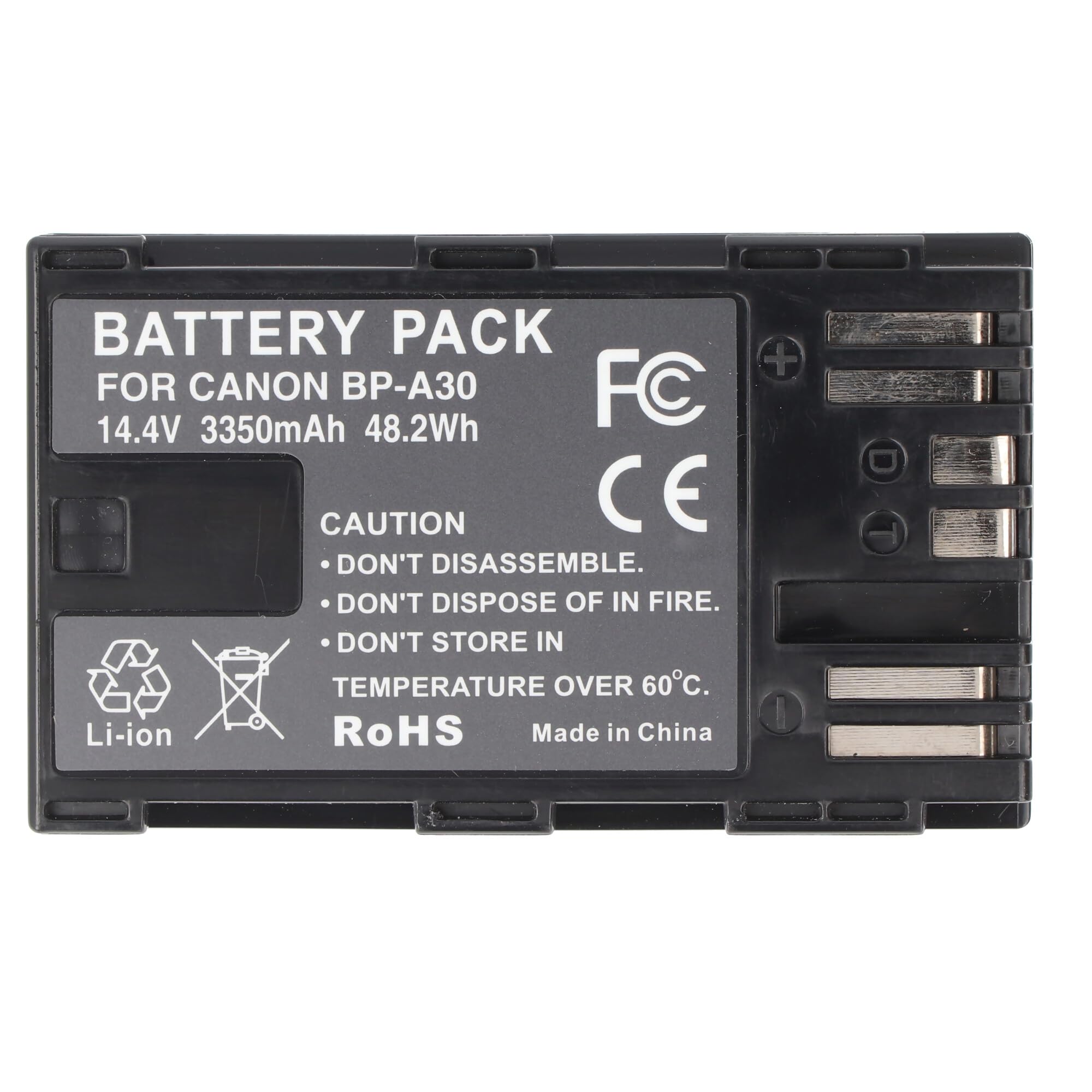 Batterie compatible avec Canon BP-A30 Li-Ion 14,4 V 3350 mAh