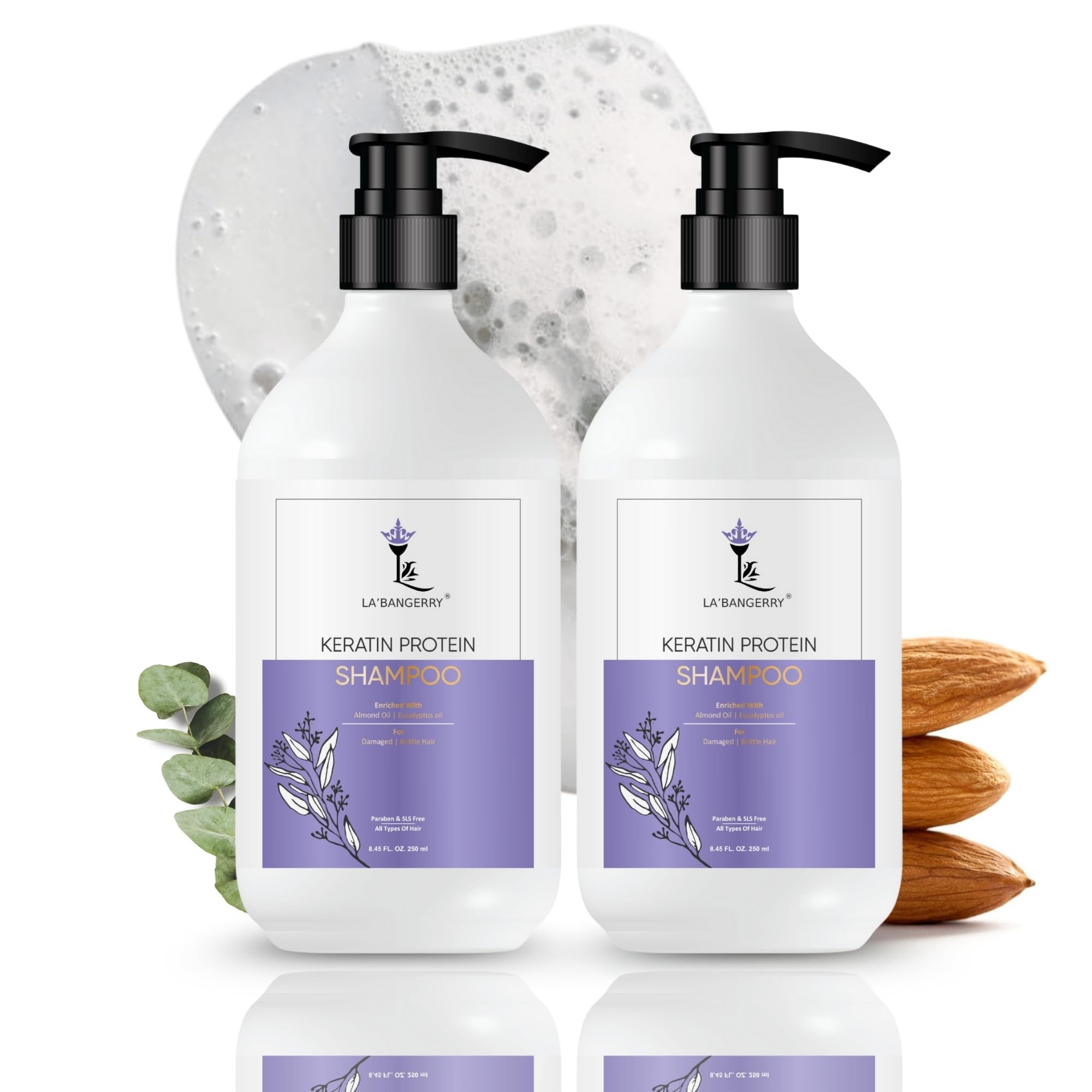 LA’BANGERRY Keratin Protein Shampoo | Anti-Frizz, Smoothening & Shine Restoring Formula | Strengthens & Repairs Damaged Hair for Men & Women (500ml)-picture-22