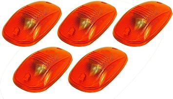 Pacer Performance 20-246 Hi-Five Amber Dodge Style Cab Roof Light Kit, Pack of 5