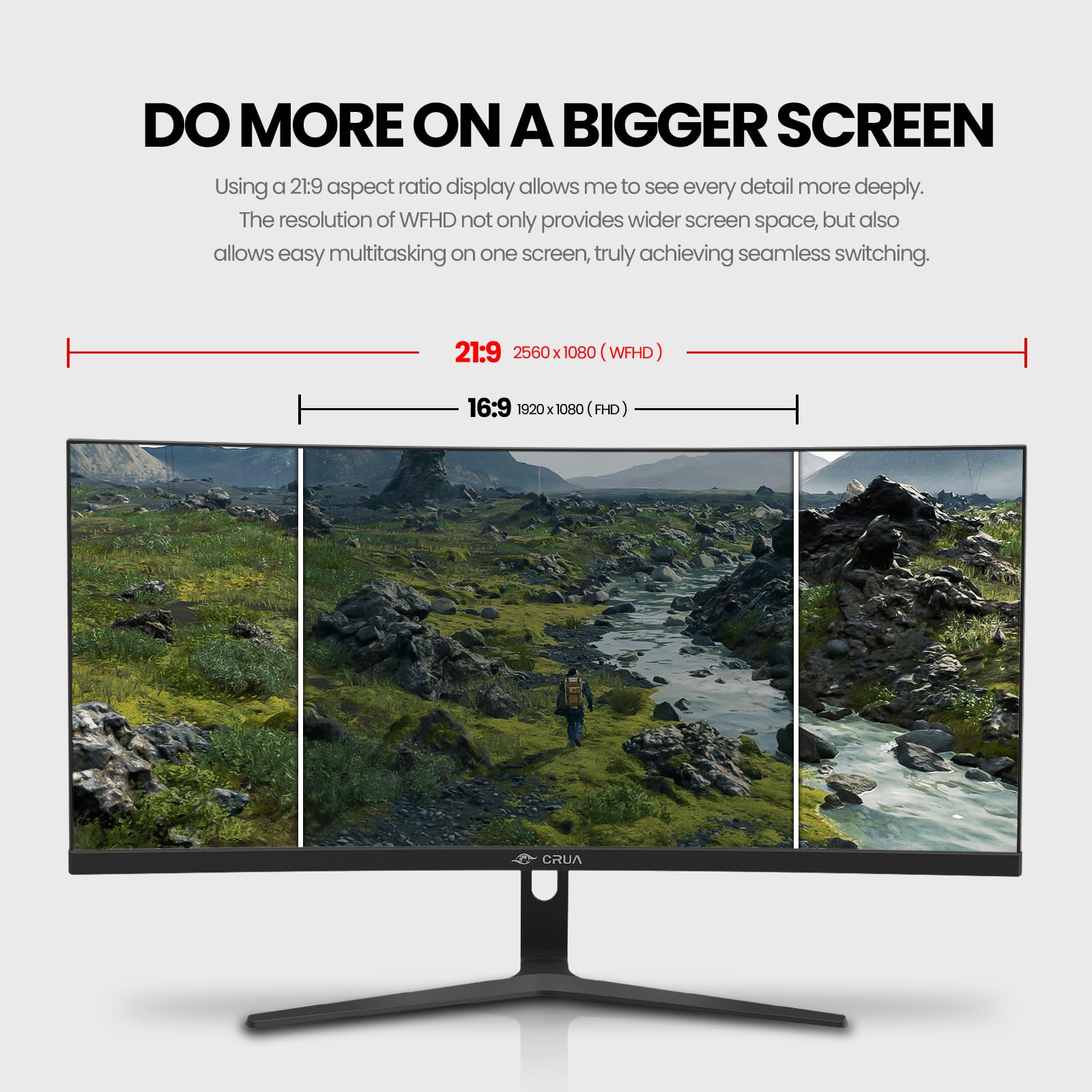 Amazon.com: CRUA 30-inch 21:9 Ultrawide Curved Gaming Monitor