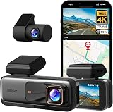 BOTSLAB 4K Dash Cam Front and Rear, 5.8GHz WiFi Dashcam, Car Camera Dash Cam GPS with 64GB SD Card, WDR Night Vision, ADAS, 170°Wide Angle, 24/7 Parking Mode, Emergency Recording,APP Control,Max 256GB - 1