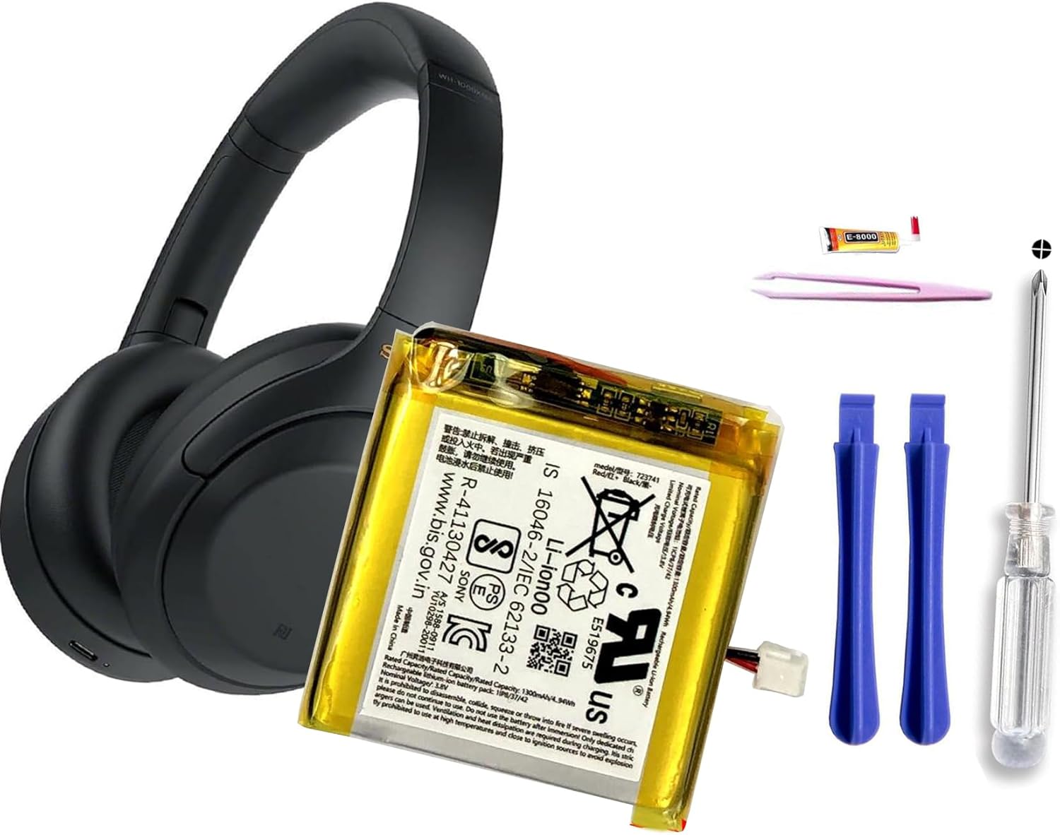 LIS1662HNPC 3.7V 1300mAh Battery Replacement for Sony WH-1000XM3 WH-1000XM4 WH-XB900N WH-H910N WH-CH710N Bluetooth Wireless Noise canceling Stereo Headset SM-03 SP 624038+ Tools LIS1662HNPC 3.7V 1300mAh Battery Replacement for Sony WH-1000XM3 WH-1000XM4 WH-XB900N WH-H910N WH-CH710N Bluetooth Wireless Noise canceling Stereo Headset SM-03 SP 624038+ Tools