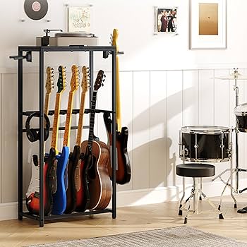 Amazon.co.jp: MAHANCRIS ギタースタンド 2段ギターラック 5本